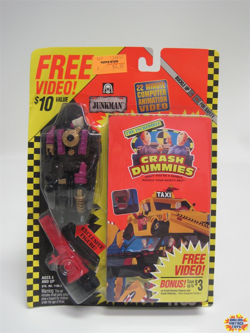 1993 Tyco The Incredible Crash Dummies Junkman with VHS Tape (1A)
