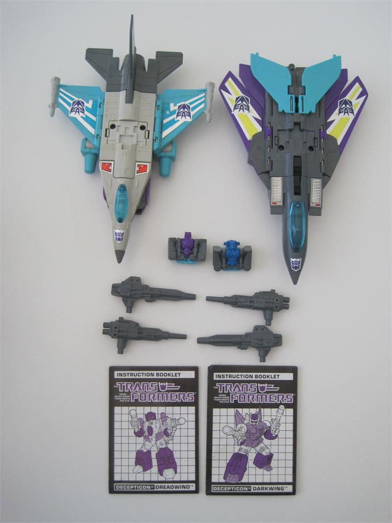 1988 Transformers G1 Powermasters Complete Darkwing & Dreadwind